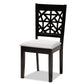 Jackson Modern and Contemporary Grey Fabric Upholstered and Espresso Brown Finished Wood 4-Piece Dining Chair Set FredCo