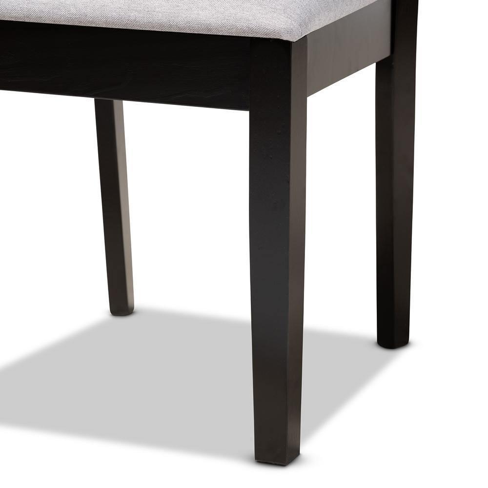 Jackson Modern and Contemporary Grey Fabric Upholstered and Espresso Brown Finished Wood 4-Piece Dining Chair Set FredCo