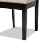 Jackson Modern and Contemporary Sand Fabric Upholstered and Espresso Brown Finished Wood 4-Piece Dining Chair Set FredCo