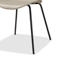Jaden Modern and Contemporary Beige Plastic and Black Metal 4-Piece Dining Chair Set FredCo
