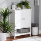 Jaela Modern and Contemporary White Finished Wood 2-Door Bathroom Storage Cabinet FredCo