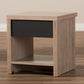 Jamie Modern and Contemporary Two-Tone Oak and Grey Wood 1-Drawer 1-Shelf Nightstand FredCo