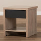 Jamie Modern and Contemporary Two-Tone Oak and Grey Wood 1-Drawer 1-Shelf Nightstand FredCo