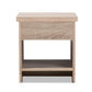 Jamie Modern and Contemporary Two-Tone Oak and Grey Wood 1-Drawer 1-Shelf Nightstand FredCo