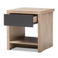 Jamie Modern and Contemporary Two-Tone Oak and Grey Wood 1-Drawer 1-Shelf Nightstand FredCo