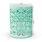 Jamila Modern and Contemporary Aqua Finished metal Outdoor Side Table FredCo