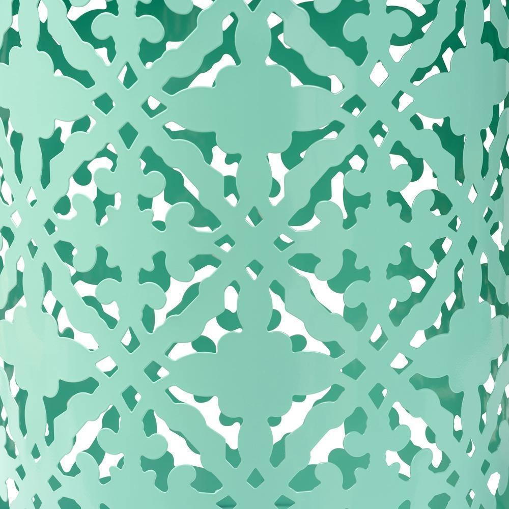 Jamila Modern and Contemporary Aqua Finished metal Outdoor Side Table FredCo
