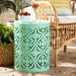 Jamila Modern and Contemporary Aqua Finished metal Outdoor Side Table FredCo