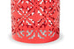 Jamila Modern and Contemporary Red Finished metal Outdoor Side Table FredCo