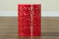 Jamila Modern and Contemporary Red Finished metal Outdoor Side Table FredCo