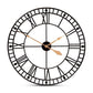 Janette Classic Contemporary Black and Gold Finished Metal Wall Clock FredCo
