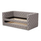 Janie Classic And Contemporary Grey Fabric Upholstered Daybed With Trundle FredCo