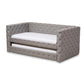 Janie Classic And Contemporary Grey Fabric Upholstered Daybed With Trundle FredCo