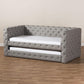 Janie Classic And Contemporary Grey Fabric Upholstered Daybed With Trundle FredCo