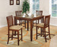 Jardin 5-piece Counter Height Dining Set Red Brown and Tan 150154 Coaster FredCo