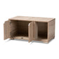 Jasper Modern and Contemporary Oak Finished 2-Door Wood Cat Litter Box Cover House FredCo