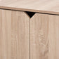 Jasper Modern and Contemporary Oak Finished 2-Door Wood Cat Litter Box Cover House FredCo