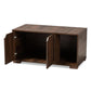 Jasper Modern and Contemporary Walnut Brown Finished 2-Door Wood Cat Litter Box Cover House FredCo