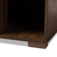 Jasper Modern and Contemporary Walnut Brown Finished 2-Door Wood Cat Litter Box Cover House FredCo