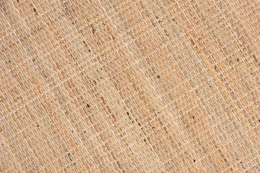 Jayden Modern Bohemian White Fabric Upholstered and Natural Brown Finished Rattan 5-Piece Living Room Set FredCo