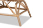 Jayden Modern Bohemian White Fabric Upholstered and Natural Brown Finished Rattan 5-Piece Living Room Set FredCo
