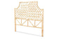 Jayliah Modern Bohemian Natural Brown Rattan Queen Size Standalone Headboard FredCo