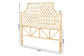 Jayliah Modern Bohemian Natural Brown Rattan Queen Size Standalone Headboard FredCo