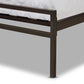 Jeanette Modern and Contemporary Black Finished Metal Queen Size Platform Bed FredCo