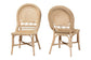 Jelita Modern Bohemian Natural Brown Rattan Dining Chair FredCo