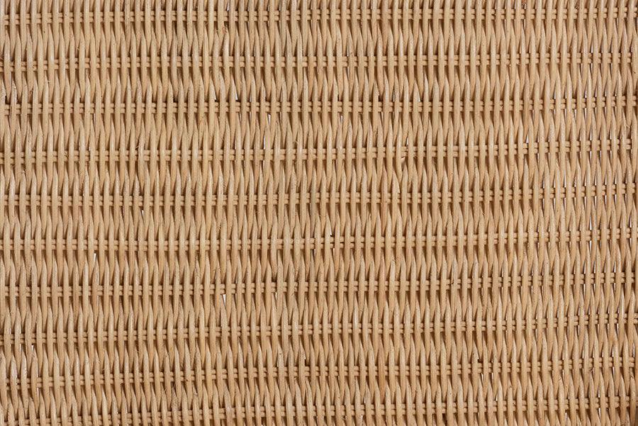 Jelita Modern Bohemian Natural Brown Rattan Dining Chair FredCo
