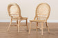 Jelita Modern Bohemian Natural Brown Rattan Dining Chair FredCo