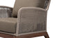 Jennifer Mid-Century Transitional Grey Woven Rope Mahogany Accent Chair FredCo