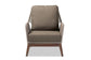 Jennifer Mid-Century Transitional Grey Woven Rope Mahogany Accent Chair FredCo