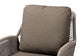 Jennifer Mid-Century Transitional Grey Woven Rope Mahogany Accent Chair FredCo