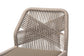Jennifer Mid-Century Transitional Grey Woven Rope Mahogany Dining Side Chair FredCo