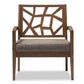 Jennifer Modern Lounge Chair with Grey Fabric Seat FredCo
