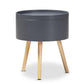 Jessen Mid-Century Modern Gray Wood Nightstand with Removable Top FredCo