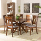 Jessie Modern and Contemporary Grey Fabric Upholstered and Walnut Brown Finished Wood 7-Piece Dining Set FredCo