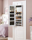 Jewelry Armoire Organizer with LED Lights Pink FredCo