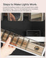 Jewelry Armoire Organizer with LED Lights Pink FredCo
