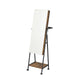 Jewelry Armoire with Mirror, 6 Led Rustic Brown FredCo