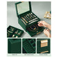 Jewelry Box with Glass Lid Forest Green FredCo