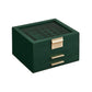 Jewelry Box with Glass Lid Forest Green FredCo