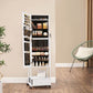 Jewelry Cabinet Floor Standing Distressed White 60" FredCo
