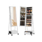 Jewelry Cabinet Floor Standing Distressed White 60" FredCo