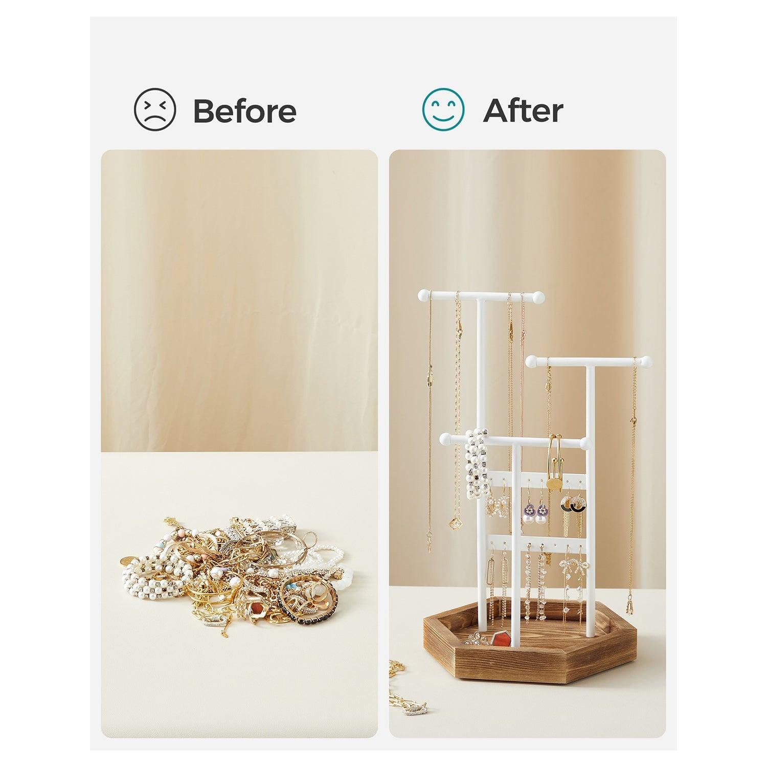 Jewelry Display Holder Stand 14" White FredCo