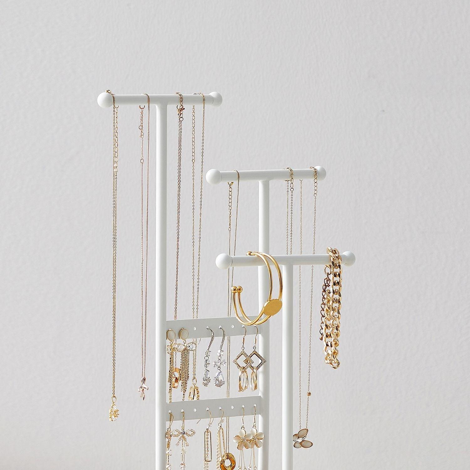 Jewelry Display Holder Stand 14" White FredCo
