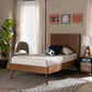 Jiro Mid-Century Modern Walnut Brown Finished Wood Twin Size Platform Bed FredCo