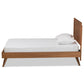 Jiro Mid-Century Modern Walnut Brown Finished Wood Twin Size Platform Bed FredCo