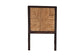 Joana Modern Bohemian Dark Brown Mahogany Wood and Natural Abaca Dining Arm Chair FredCo
